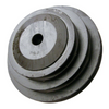 Cast iron 4-5-6 inch step feed pulley with 5/8 (.625) inch bore for 18, 20, 24 and 36 inch slab saws