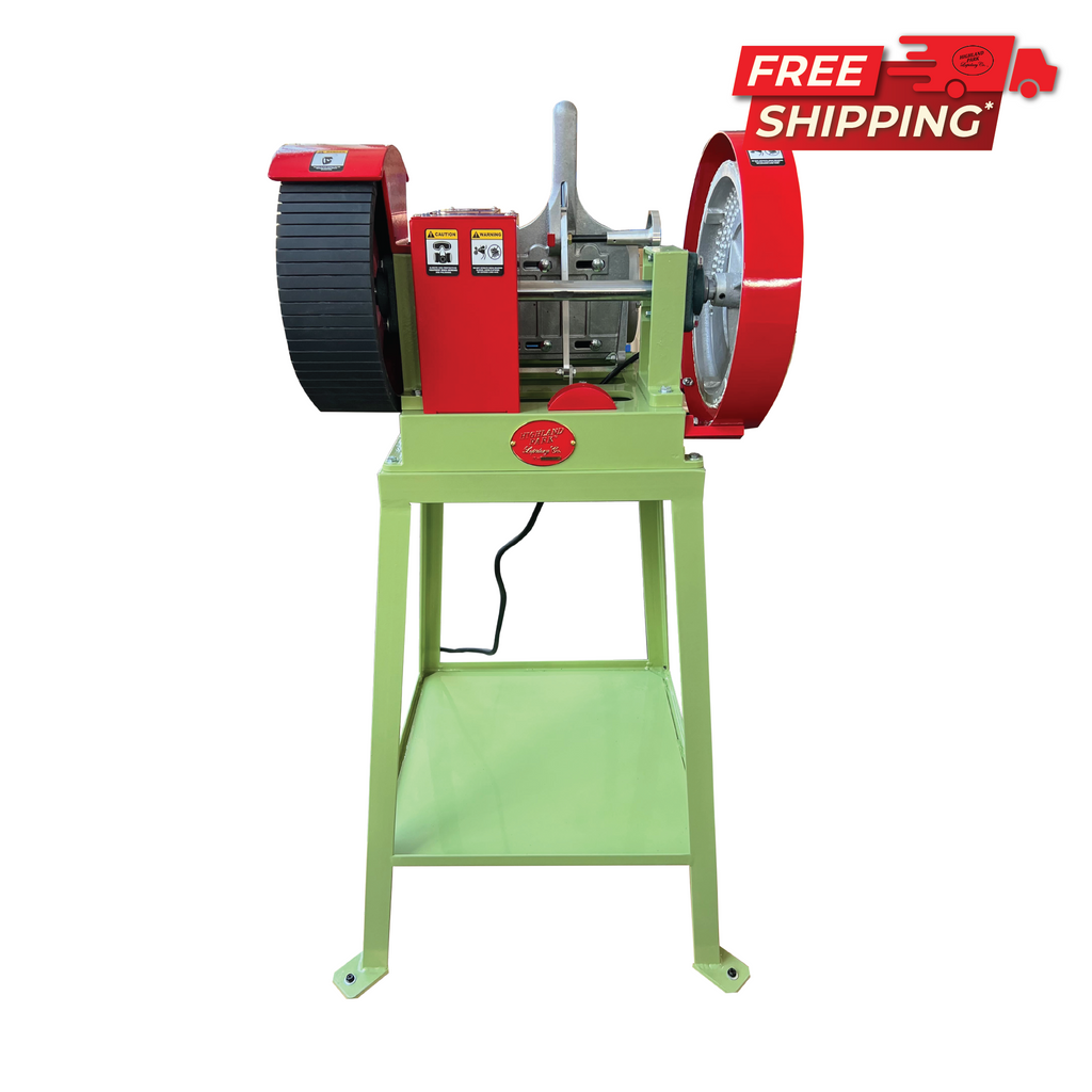 12 inch five-speed bull wheel grinder polisher with dome and flat discs and heavy-duty stand and 3/4