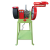 12 inch five-speed bull wheel grinder polisher with dome and flat discs and heavy-duty stand and 3/4