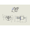 Replacement arbor assembly for Model 6, 6TS-B and E-1 trim glass coldworking and lapidary equipment slab saws