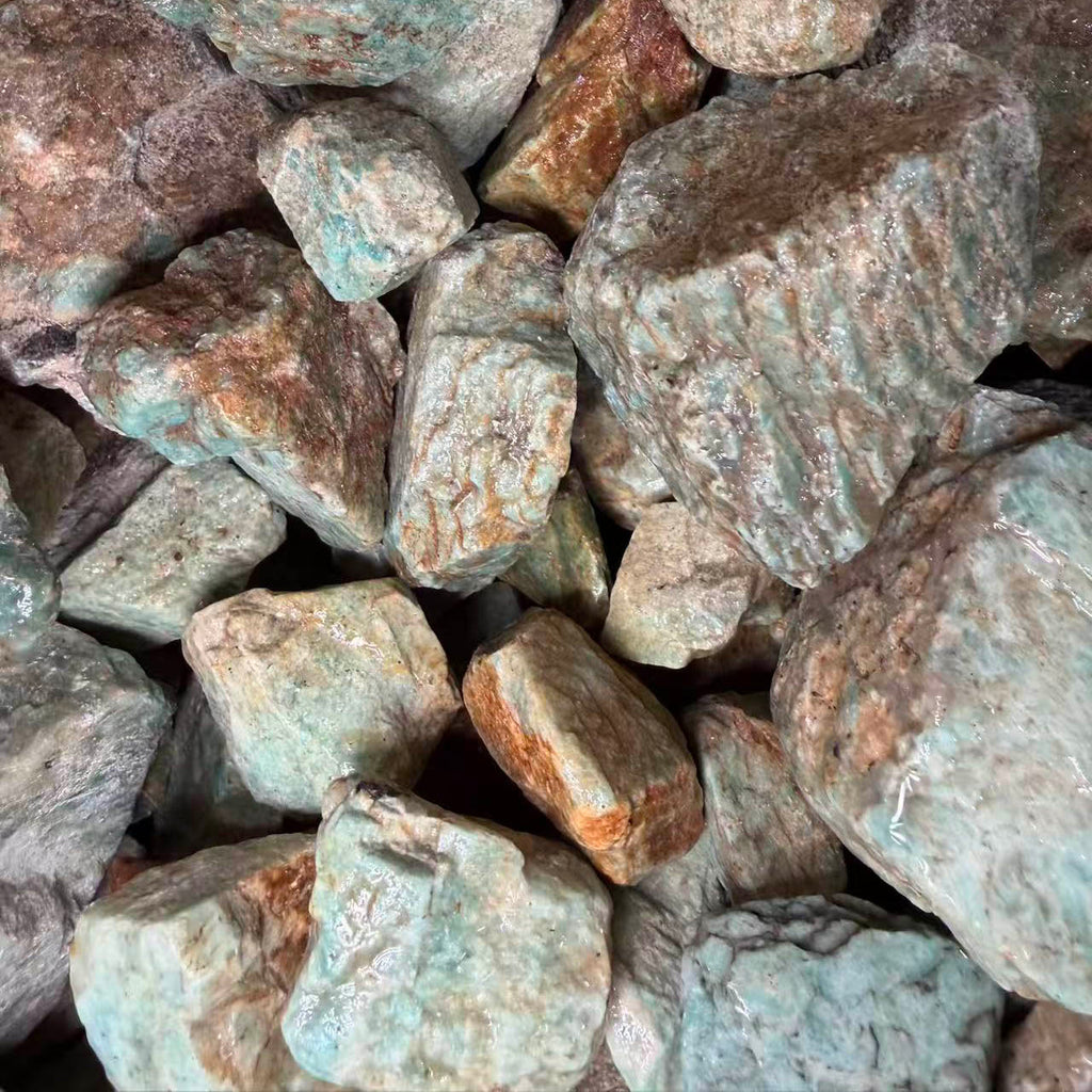 Amazonite Cabbing and Tumbling