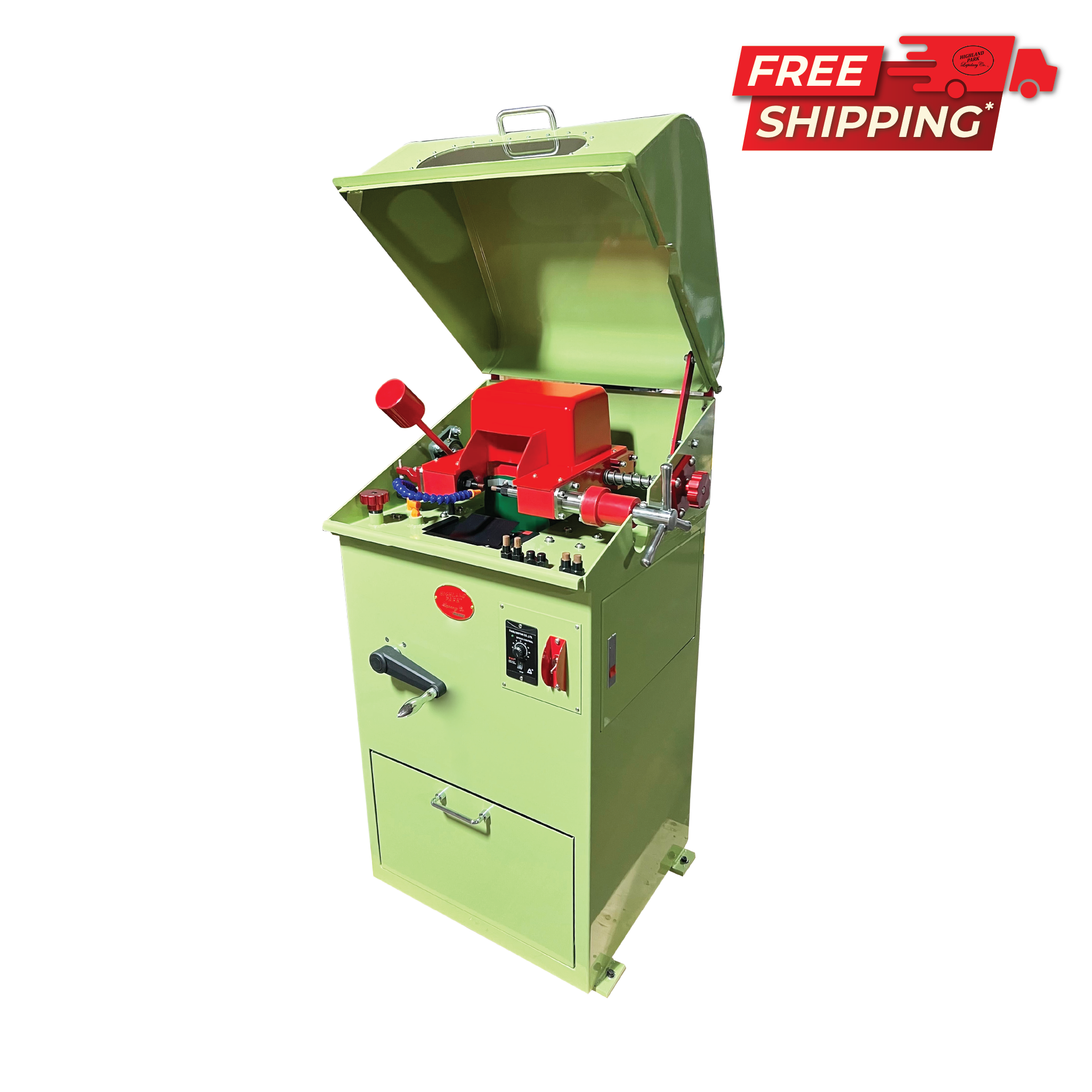 Highland Park shaping machine for grinding spheres, eggs, wands, cabs