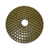 Highland Park 800 grit resin diamond polishing pad with center hole and Hook and Loop backing
