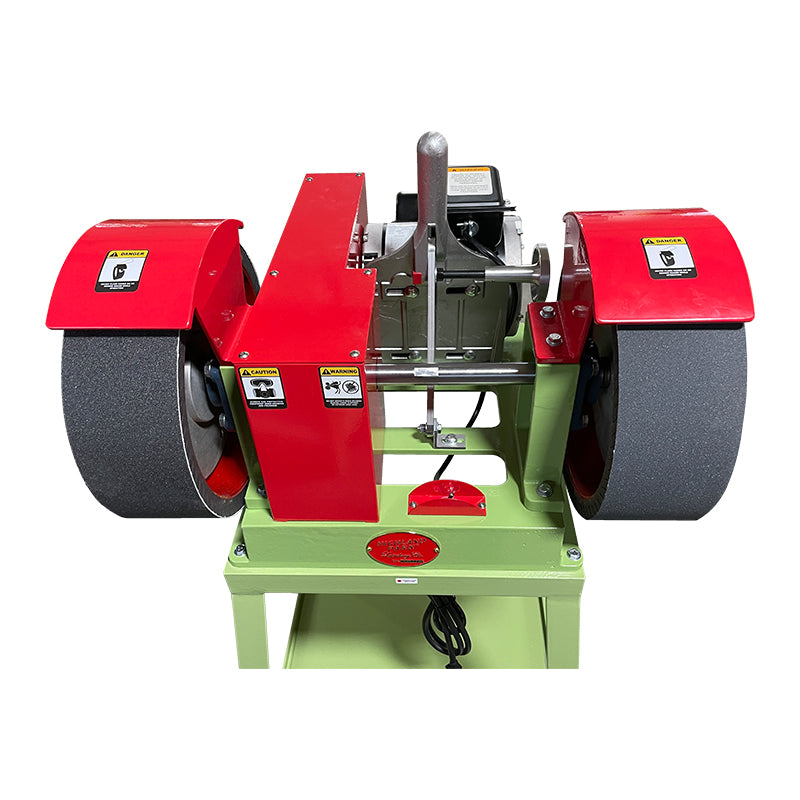 12 inch six-speed dual bull wheel grinder polisher with stand and 3/4 HP 110V motor
